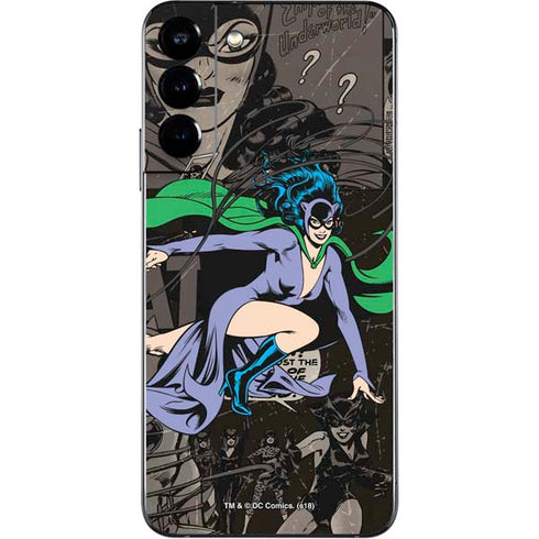 DC Comics Catwoman Vintage Action Pose Pattern Galaxy S22 Plus Skin